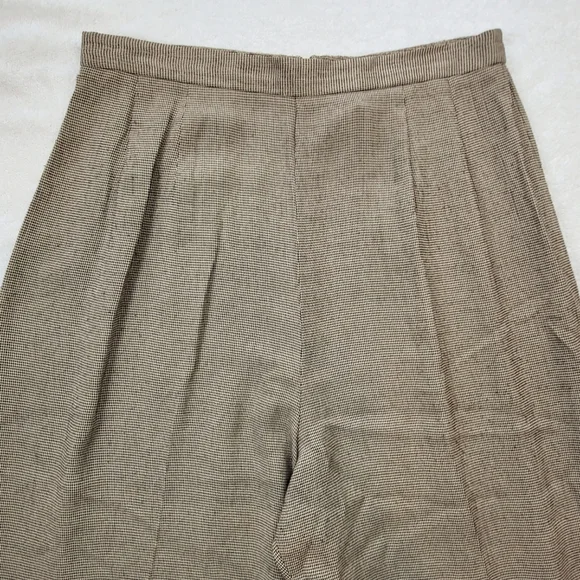 Vintage VIRGO II Lightweight Pantsuit Brown and Tan Houndstooth Size 8 - Picture 7 of 10